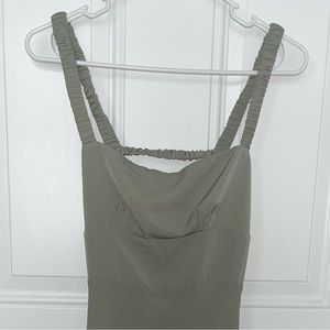 *Pending* Open Tie-Back Slip Midi Dress | Abercrombie